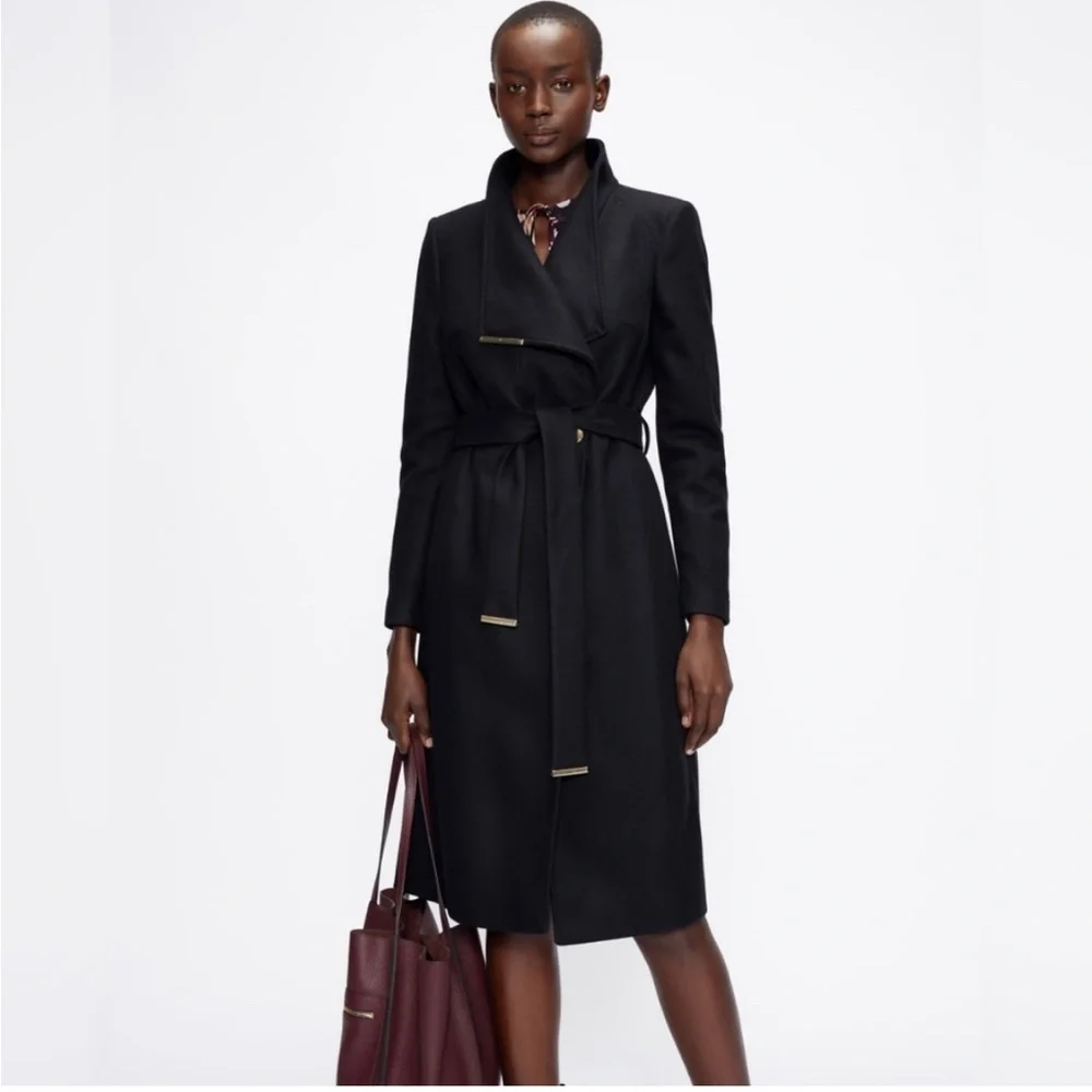 Ted Baker Wool Wrap Coat - Picture 11 of 12